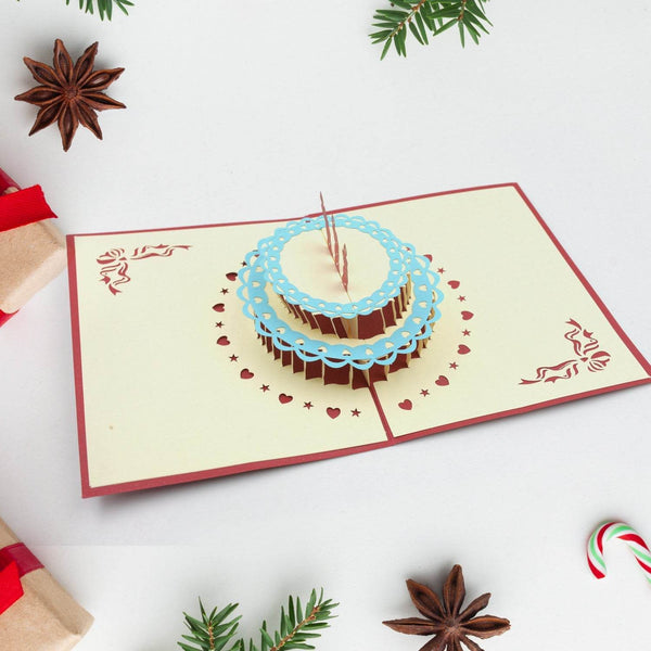 Unique 3D -Up Wishing Card (Birthday): 1 Pc - dailyneed.life