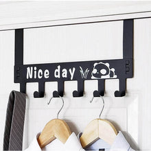 Heavy-Duty Carbon Steel Door Hook Hanger Rack (1 pc / 6 Hook / Black) - dailyneed.life