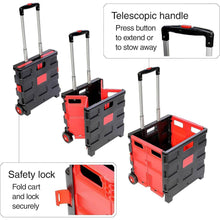Foldable Shopping Grocery Trolley / Cart Travel Portable Food Basket (1 Pc) - dailyneed.life