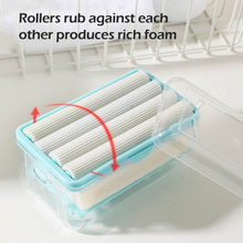 2-in-1 Portable Soap Dish & Dispenser – Multifunctional Soap Holder with Roller & Drain Holes for Bathroom, Kitchen, Home Use (1 Pc) - dailyneed.life