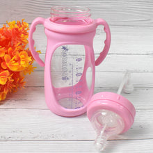 Baby Feeding Bottle with Handles & Straw (Mix Design, Size & Color / 1 Pc) - dailyneed.life
