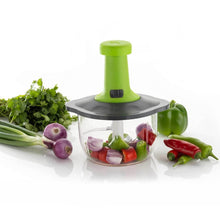 Push Chopper Manual Food Chopper and Hand Push Vegetable Chopper, Cutter, Mixer Set for Kitchen with 3 Stainless Steel Blade - dailyneed.life