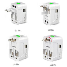 All-in-One Universal Worldwide Travelling AC Adaptor Plug (AU / UK / US / EU) International Power Charger Electric USB Power Plug Socket Adapter Converter (1 Pc) - dailyneed.life
