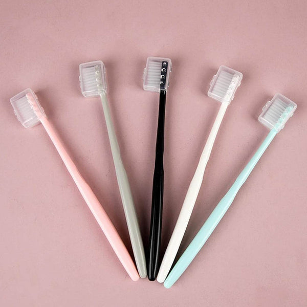Kids Adults Ultra Soft-bristled Toothbrush With Cover (10 Pcs Set) - dailyneed.life
