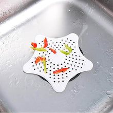 White Silicone Star Shaped Sink Filter Bathroom Hair Catcher Drain Strainers for Basin - dailyneed.life