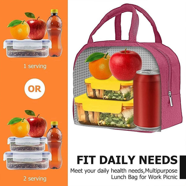 Lunch Box Bag for Women Men Insulated Lunch Bag With Zipper (1 Pc) - dailyneed.life