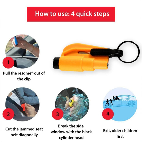 2-in-1 Emergency Safety Cutter – Keychain Tool for Glass Breaking & Seatbelt Cutting, Portable & Handy - dailyneed.life