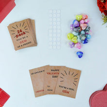 Heart-Shaped Crystal Gem Valentines with Gift Cards (24 Pc) - dailyneed.life