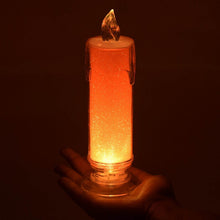 Red LED Flameless Candles Battery Operated Pillar Candles Flickering Realistic Decorative Lamp Votive Transparent Flameless Ornament Tea Party Decorations for Hotel, Scene,Home Decor, Restaurant, Diwali Decoration Candle Crystal Lamp, Diwali (1 Pc) - dailyneed.life
