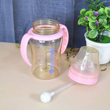 Plastic Baby Feeding Bottle with Handles & Straw (220 ML / 1 Pc) - dailyneed.life