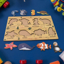 Seawater Animal Wooden Puzzle Learning Educational Board (1 Set) - dailyneed.life
