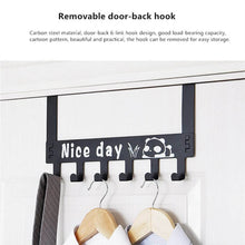 Heavy-Duty Carbon Steel Over Door Hook Rack for Towels & Coats (1 Pc, 6 Hooks) - dailyneed.life