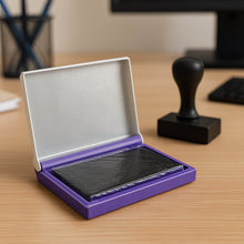 Yashu Plastic Stamp Pad Violet Ink, Quick-Dry Refillable Pad (1 Pc) - dailyneed.life
