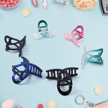 Plastic Hair Clamp Grip, Simple Matte Hair Barrette Clamp (12 Pc / Mix Design) - dailyneed.life