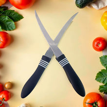 Premium Curved Serrated Stainless Steel Kitchen Knife Set (Mix Color & 2 Pc) - dailyneed.life