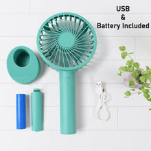 Portable Handheld Fan With 3 Speeds Battery Operated Fan Rechargeable Multi Colors As Base Phone Holder Fan (Battery Included) - dailyneed.life