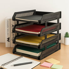 4-Layer Multifunctional File Rack with Drawers for Office Desk - dailyneed.life