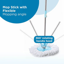 RAPID STEEL SPINNER BUCKET MOP 360 DEGREE SELF SPIN WRINGING WITH 2 ABSORBERS FOR HOME AND OFFICE FLOOR CLEANING MOPS SET - dailyneed.life