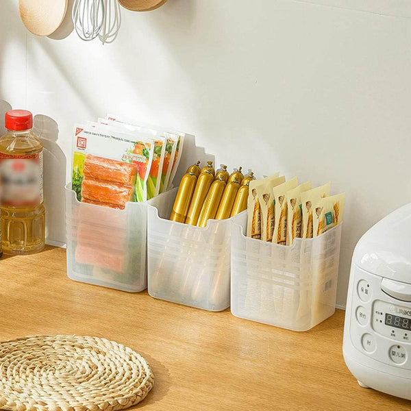 3Pcs Clear Plastic Organizer Storage Versatile Kitchen Drawer Organizer Tray for Desk, Makeup, Bathroom, Kitchen Pantry Cabinet - dailyneed.life