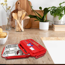 Cartoon Printed 4 Compartment Insulated Lunch Box Stainless Steel |Tiffin Box for Boys, Girls, School & Office Men for Microwave Freezer Safe Adult Children Food Container (1 Pc) - dailyneed.life