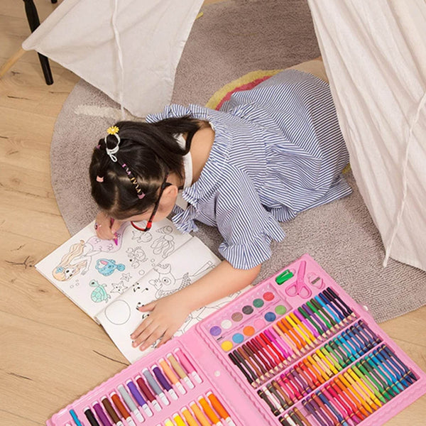 17978 Art Set Kids Art Supplies Coloring Case Kit Painting & Drawing Sets for Kids Boys Girls Gifts Toys Age 4 & Above - Mix Colors, Kids Colorful Bag (86 Pcs Set) - dailyneed.life