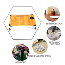 Laptop Table Foldable Portable Notebook Bed Lap Desk Tray Stand Reading Holder with Coffee Cup Slot for Breakfast, Reading & Movie Watching. - dailyneed.life