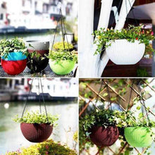 Plastic Hanging Flower Pot and Flower Pot with Chain (6 Pc) - dailyneed.life