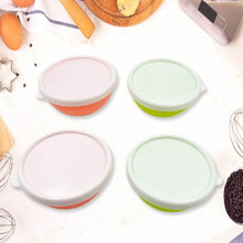 Multipurpose Small Round Plastic Bowl / Katori With Lid, Microwave Safe Reusable Lightweight Bowl, Dishwasher Safe Chutney Bowl (4 Pcs Set) - dailyneed.life