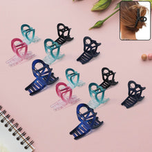 Plastic Hair Clamp Grip, Simple Matte Hair Barrette Clamp (12 Pc / Mix Design) - dailyneed.life