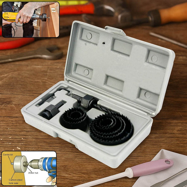 Wood Hole Saw Cutting Set (11 pcs, 19-64mm, Multicolour) - dailyneed.life