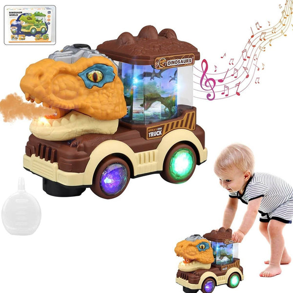 Dinosaur Car Toy with Humidifier Sound and Light (1 Pc) - dailyneed.life