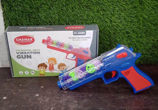 Plastic Gear Simulation Laser Toy Gun – 3D Lights, Music & Rotating Gear (1 Pc, 3+ Years) - dailyneed.life