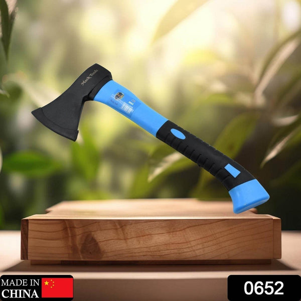Gardening Tools 787Gm Hatchet Axe Fiberglass Body Rubberized Handle Wood Cutting Axe, Camping Axe, Safety Axe - dailyneed.life