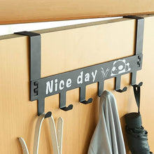 Heavy-Duty Carbon Steel Door Hook Hanger Rack (2 pc / 6 Hook / Black) - dailyneed.life