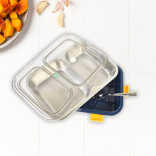 Stainless Steel Lunch Box 2 Section Lunch Box With Spoon - dailyneed.life