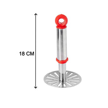 Ganesh Potato / Pav Bhaji Masher with Plastic Handle, Silver & Plastic - Oval Pav Masher, Potato 1-Piece, Smasher Handle, Multicolor - dailyneed.life