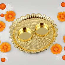Round Shape Special Puja Thali, Kumkum Thali Holder (1 Pc / Big) - dailyneed.life