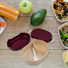 Airtight Food Grade Tiffin Box with 2 in 1 Spoon And 2 Compartment - dailyneed.life