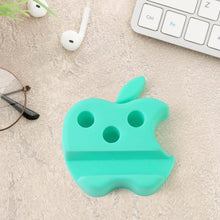 Multi-Functional Apple-Shaped Plastic Mobile Stand with Pen Holder (3 Pc / Mix Color) - dailyneed.life