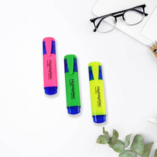Highlighter Pen, Assorted Colours Water Based Broad Tip Writing Marker (3 Pcs Set) - dailyneed.life