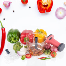 1100 ml 2 in 1 Push up Chopper with affixed with 6 Sharp Blade | Vegetable and Fruit Cutter with Easy Push and chop Button - dailyneed.life