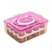 2Layer, 32 Grid Egg Tray with Lid Egg Carrier Holder for Refrigerator, Camping Food Storage Container with Handle (1 Pc ) - dailyneed.life
