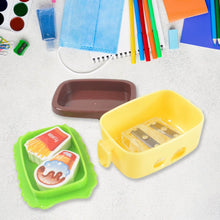 Plastic Burger Shape Small Size Double Hole Sharpener With Eraser (1 Set) - dailyneed.life