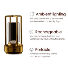 Crystal Lantern Lamp, Crystal Lantern Table Lamp, 3 Colors Rechargeable Cordless Led Lights for Restaurant / Bedroom Lights (1 Pc) - dailyneed.life