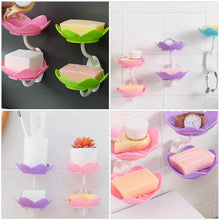 Double Layer Flower Self Draining Soap Dish Holder, Bathroom Shower Soap Holder Dish Storage Plate Tray for Bathroom, Kitchen, Bathtub - dailyneed.life