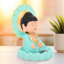 Plastic Solar Powered Moving Head Sitting Action Buddha Statue (1 Pc / Mix Color) - dailyneed.life