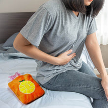 Orange small Hot Water Bag with Cover for Pain Relief, Neck, Shoulder Pain and Hand, Feet Warmer, Menstrual Cramps. - dailyneed.life