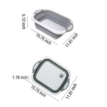 COLLAPSIBLE CUTTING BOARD WITH DISH TUB BASKET For Kitchen Use ( 1 Pcs ) - dailyneed.life