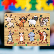 Wooden Animal Puzzle Learning Educational Board (1 Set / 28×20 Cm) - dailyneed.life