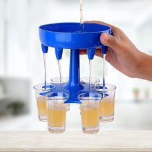 6-Way Plastic Shot Glass Dispenser with Holder Stand (1 Pc) - dailyneed.life